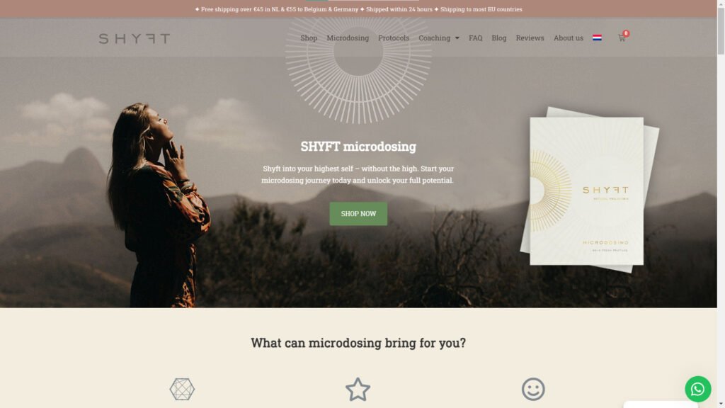 Screenshot Shyft Microdosing
